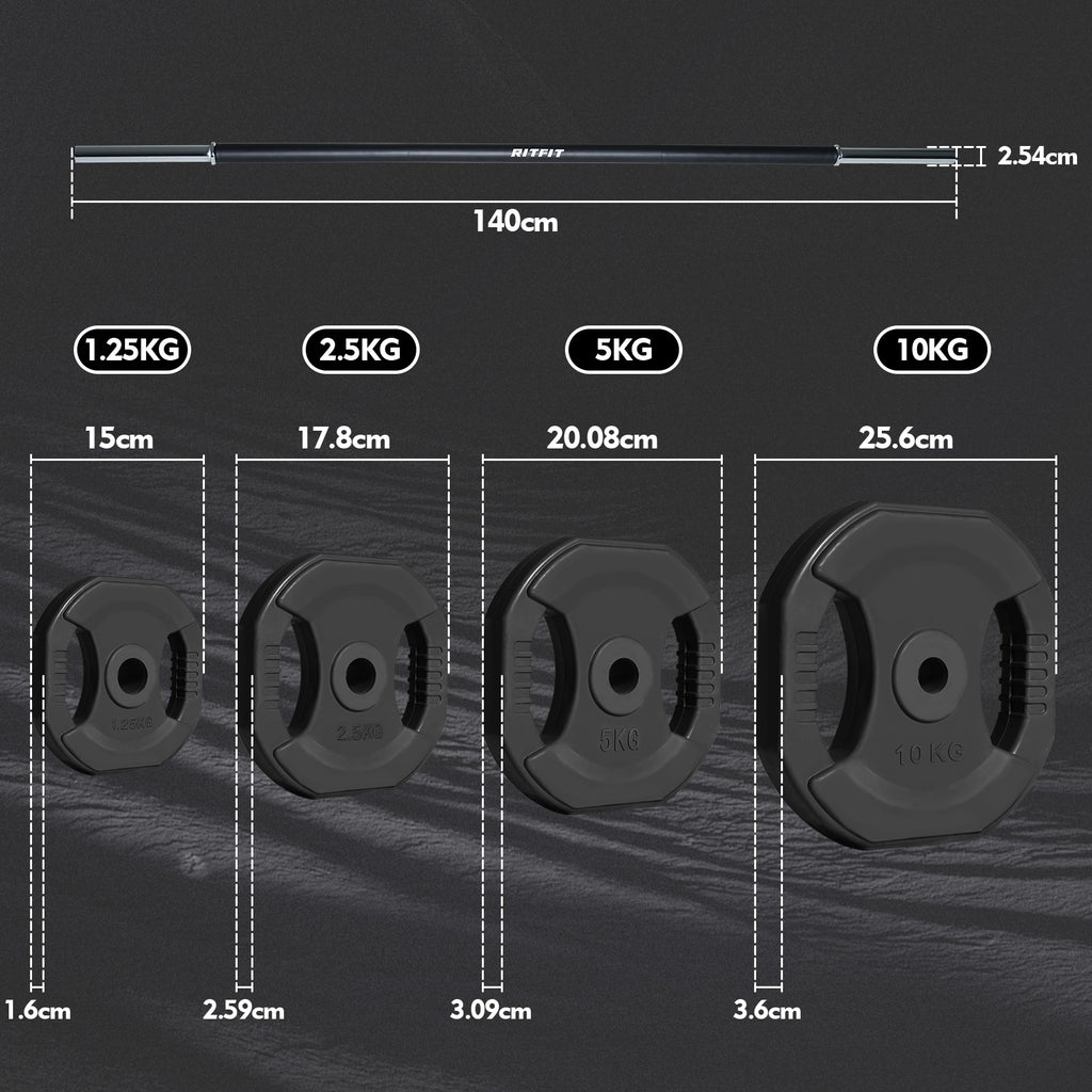 RITFIT バーベル セット 20kg 30kg 40kg