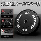 RITFIT ラバープレートは高耐久性のラバー製。浸食に強い。騒音がない。