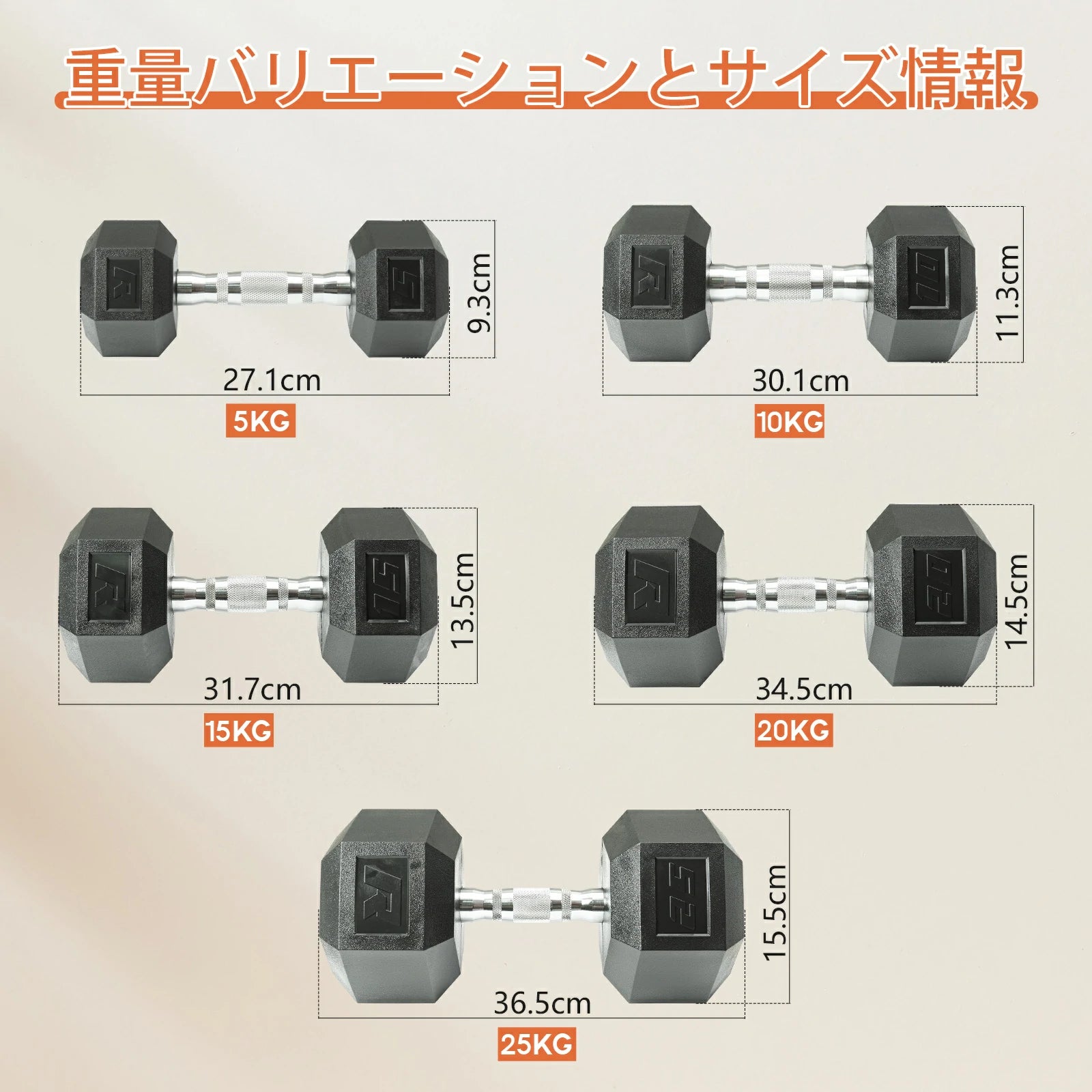 PVC製六角型ヘックスダンベル - Ritfit Japan – RitFit Japan