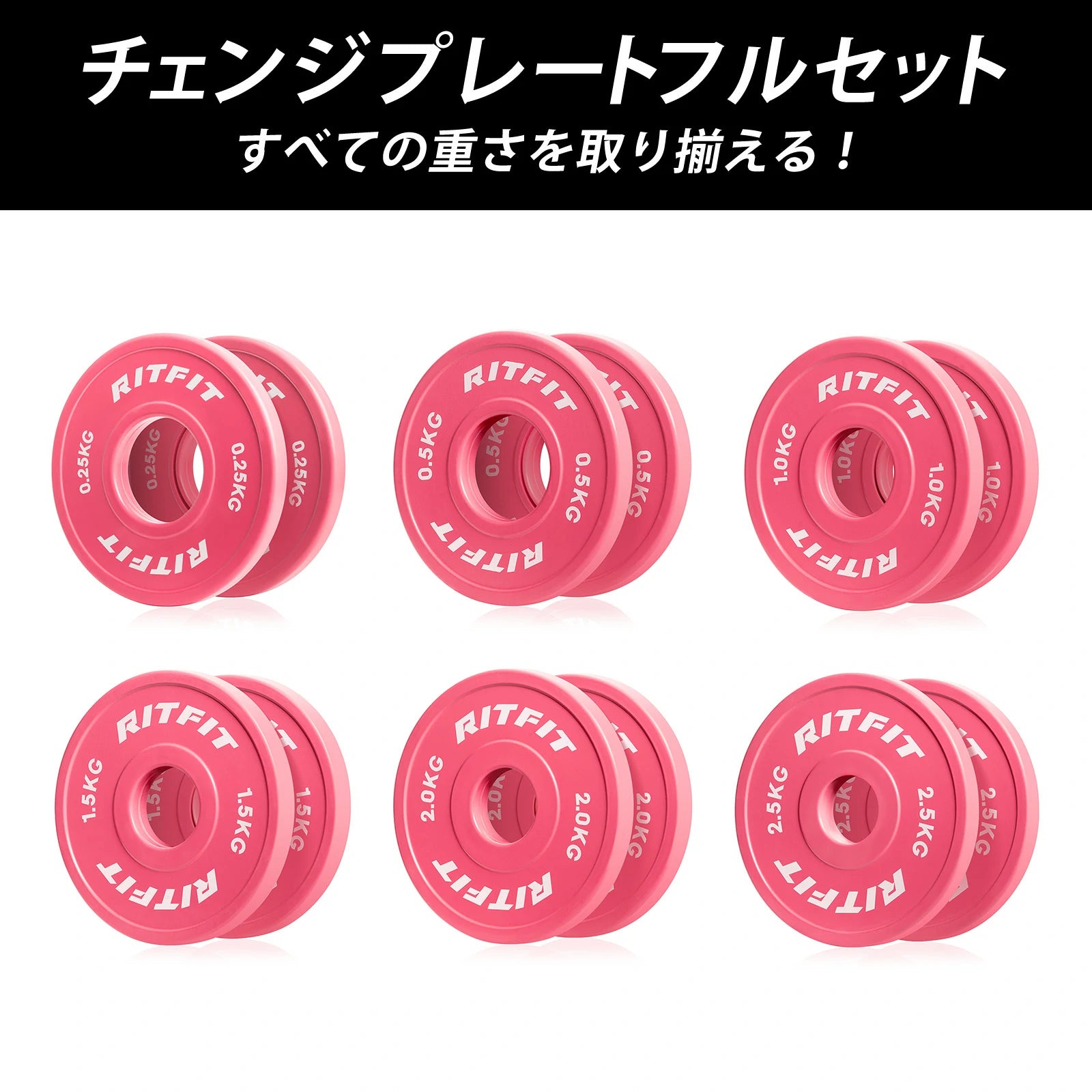 RITFIT ダンベルプレート・0.25/0.5/1/1.5/2/2.5kg