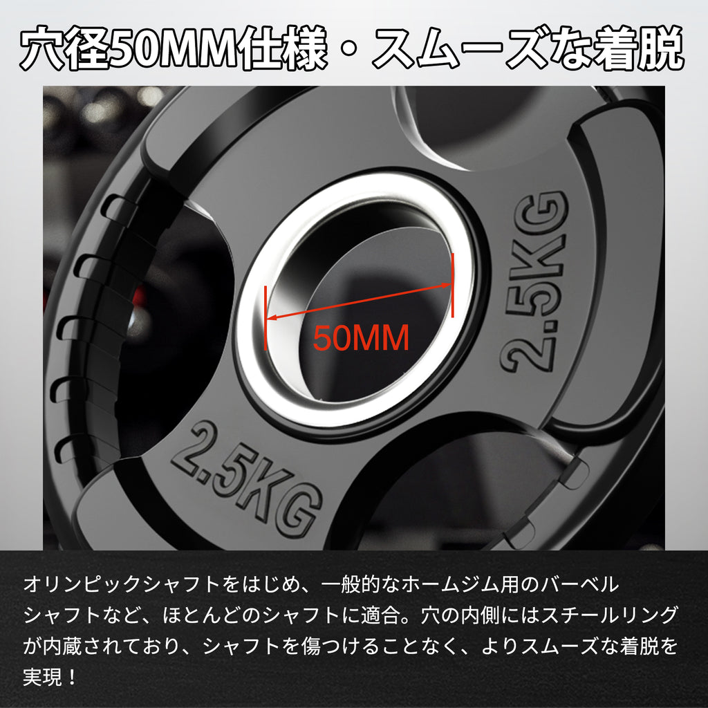 RITFIT アイアンプレート 50mm 2.5/5/10/15/20/25kg 6タイプ重量